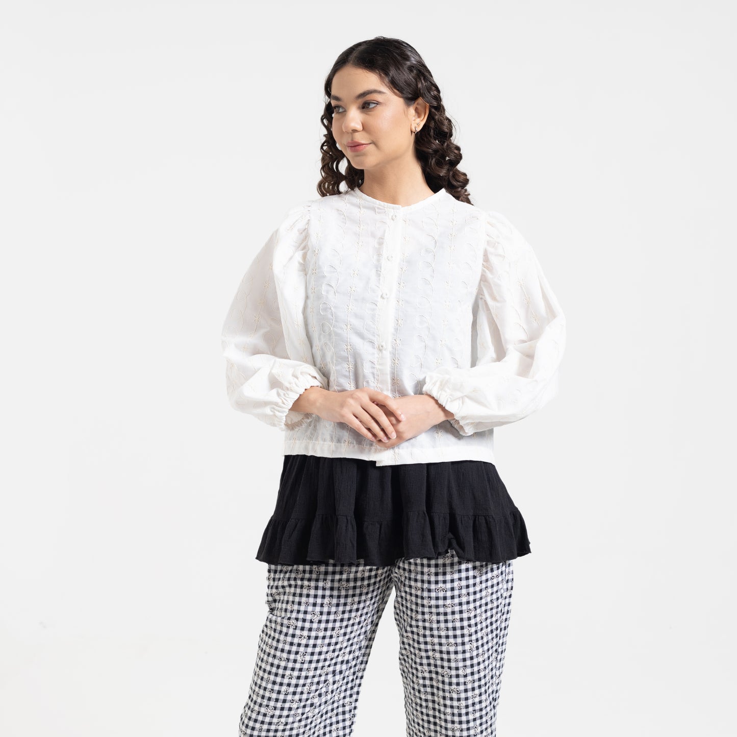 Daria Fleur Blouse Ivory