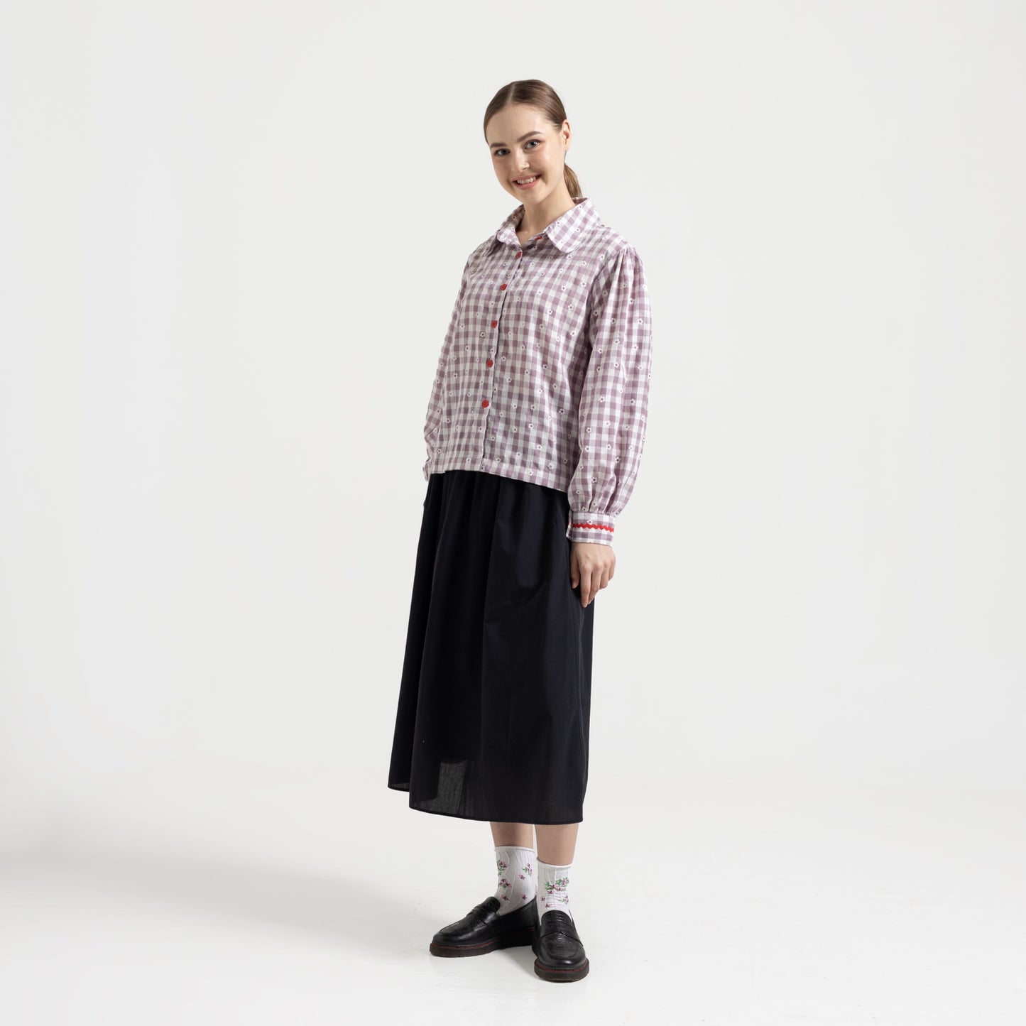 Fleur Puff Blouse Lilac