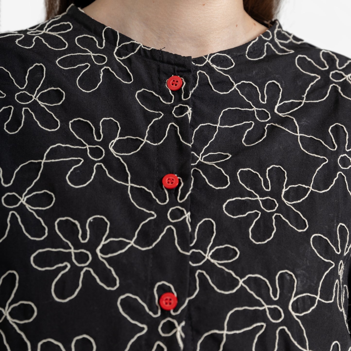 Daria Fleur Blouse Black