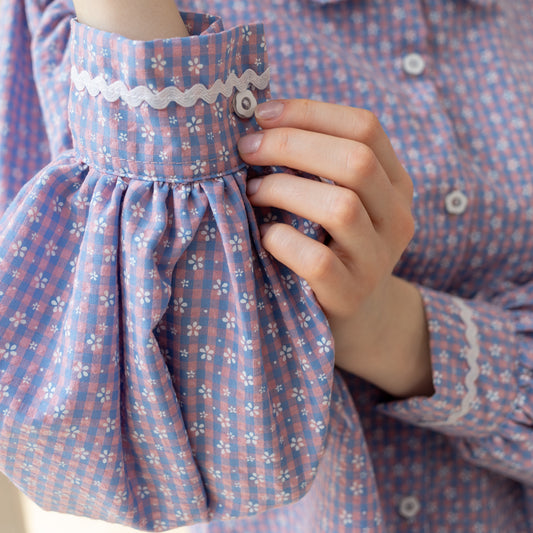 Fleur Puff Shirt Lilac