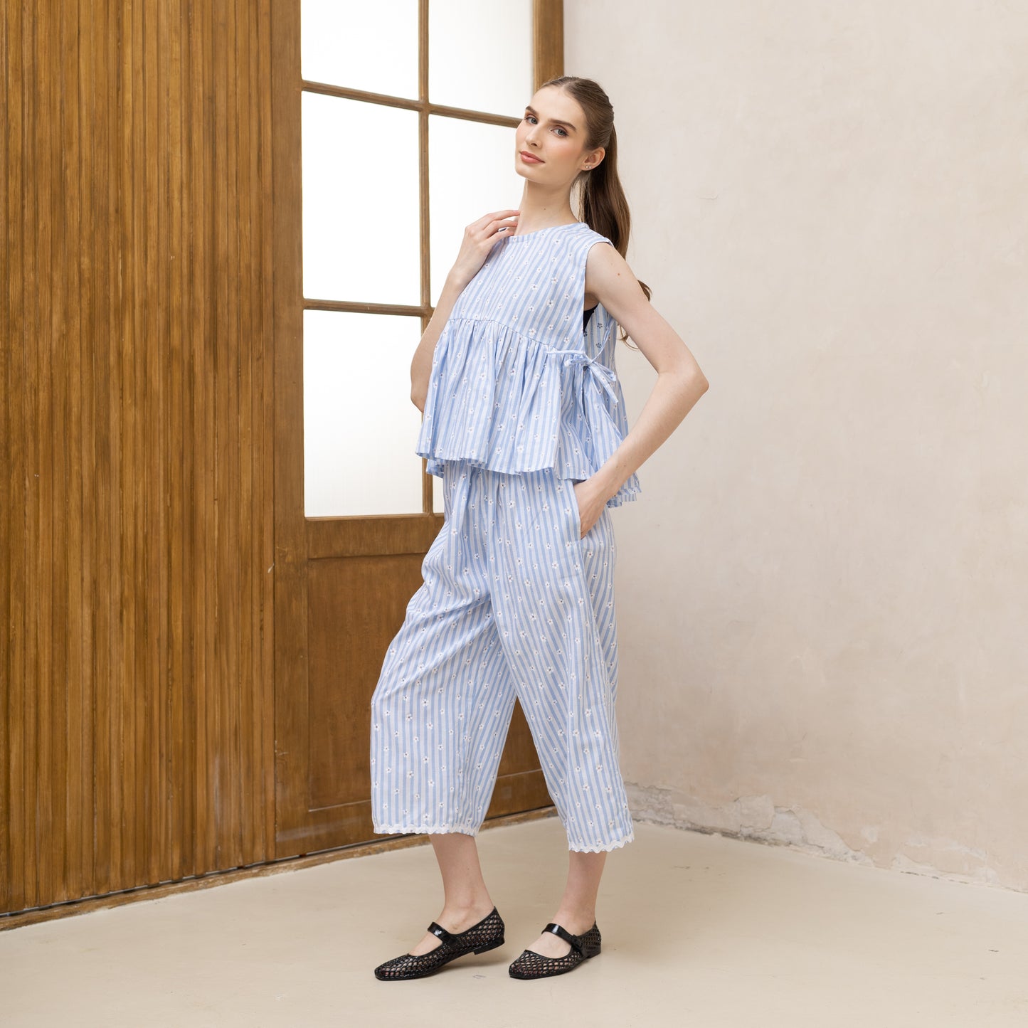 Colette Pants - Light Blue