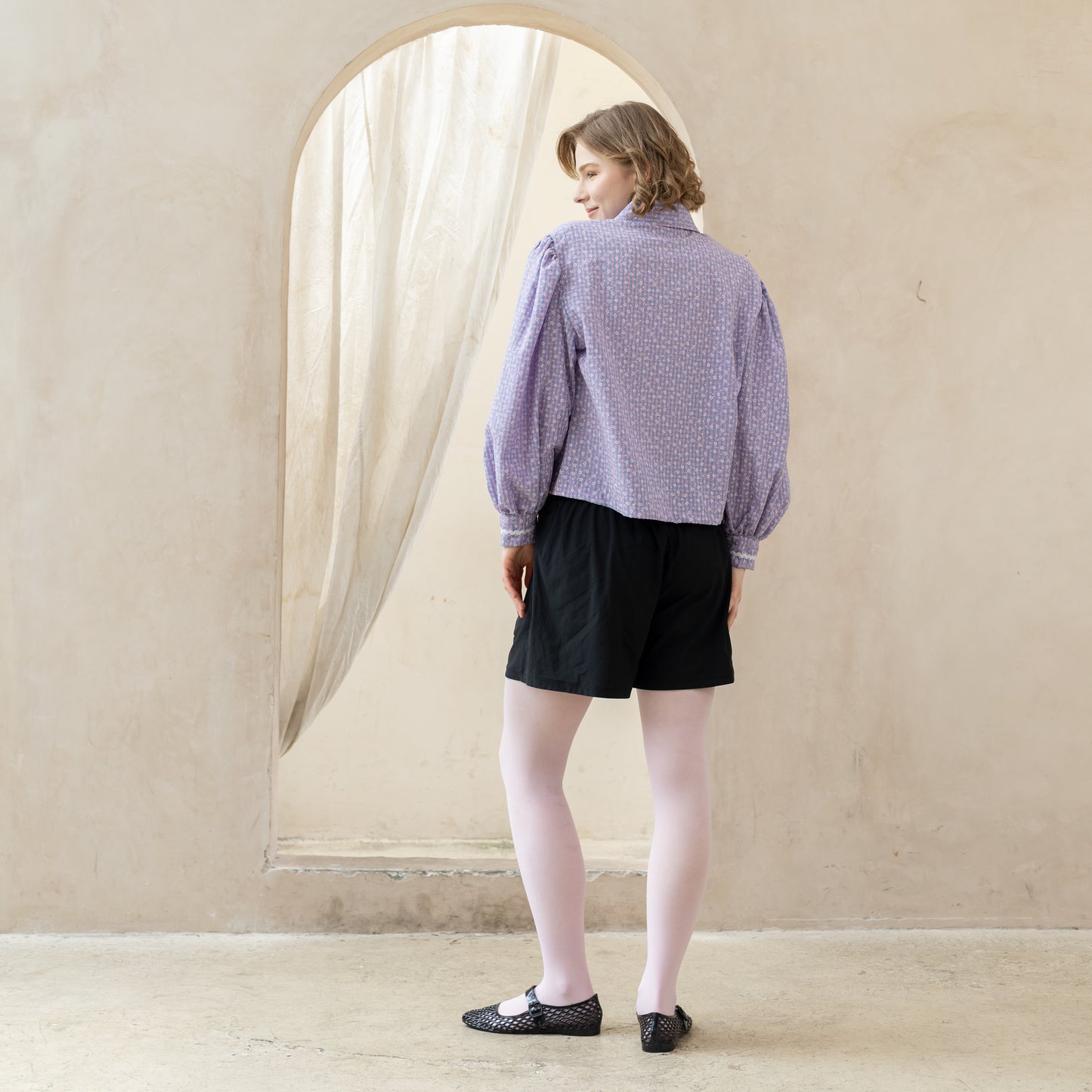 Fleur Puff Shirt Lilac