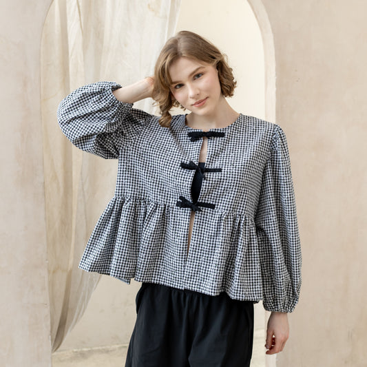 Puff Blouse Black