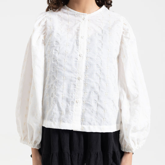 Daria Fleur Blouse Ivory