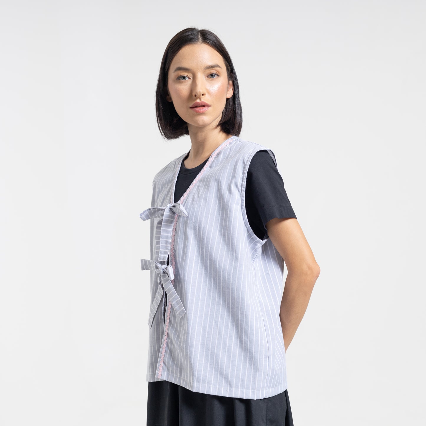 Froyo Stripes Vest Grey