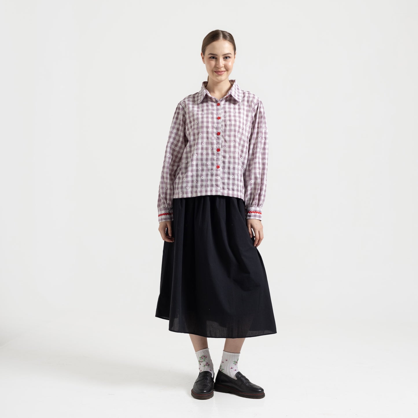 Fleur Puff Blouse Lilac