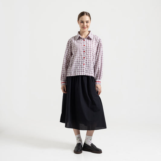 Fleur Puff Blouse Lilac