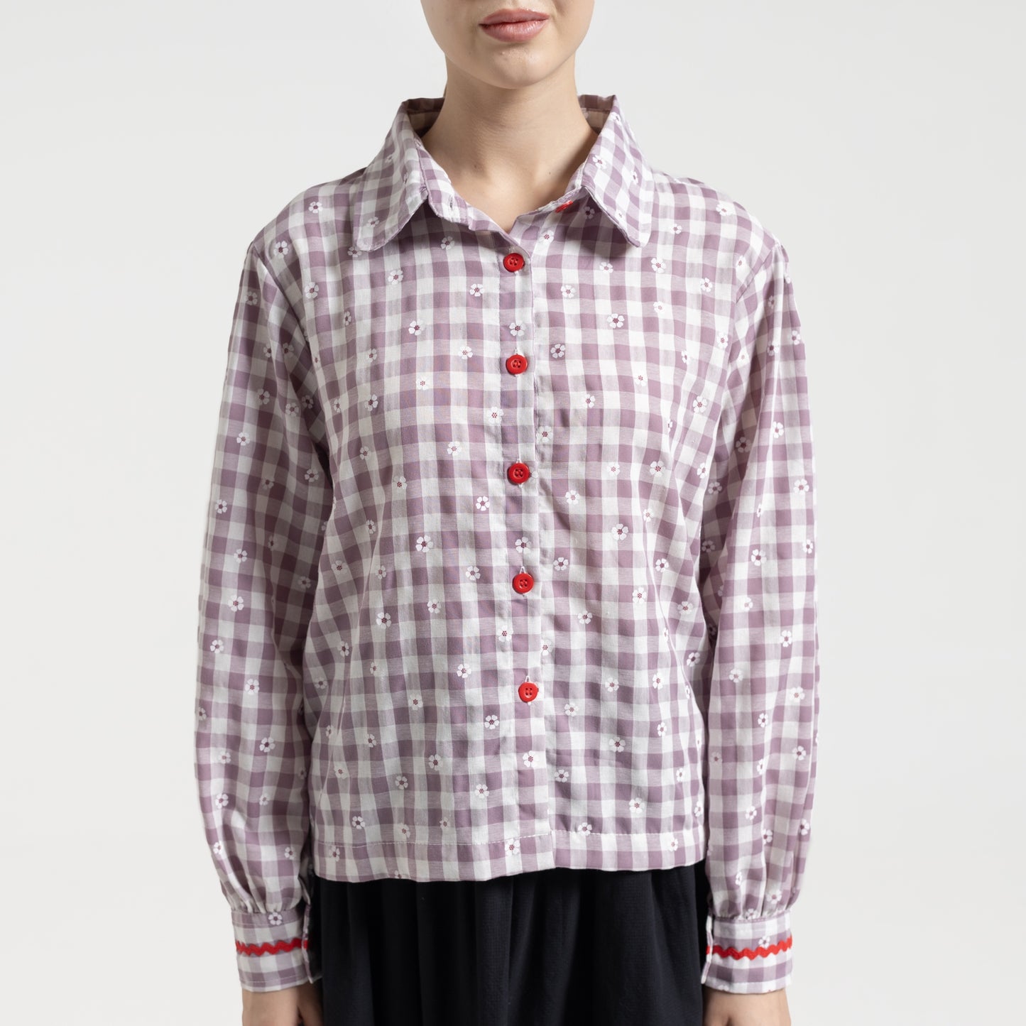 Fleur Puff Blouse Lilac