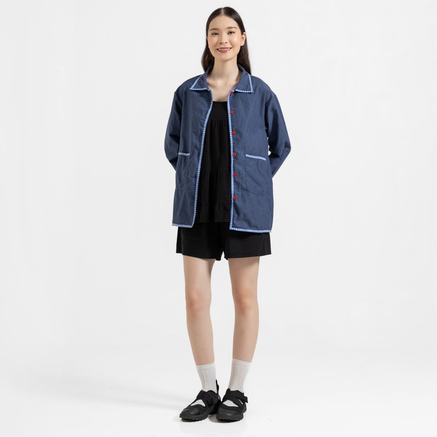 Ivy Cotton Jacket Blue