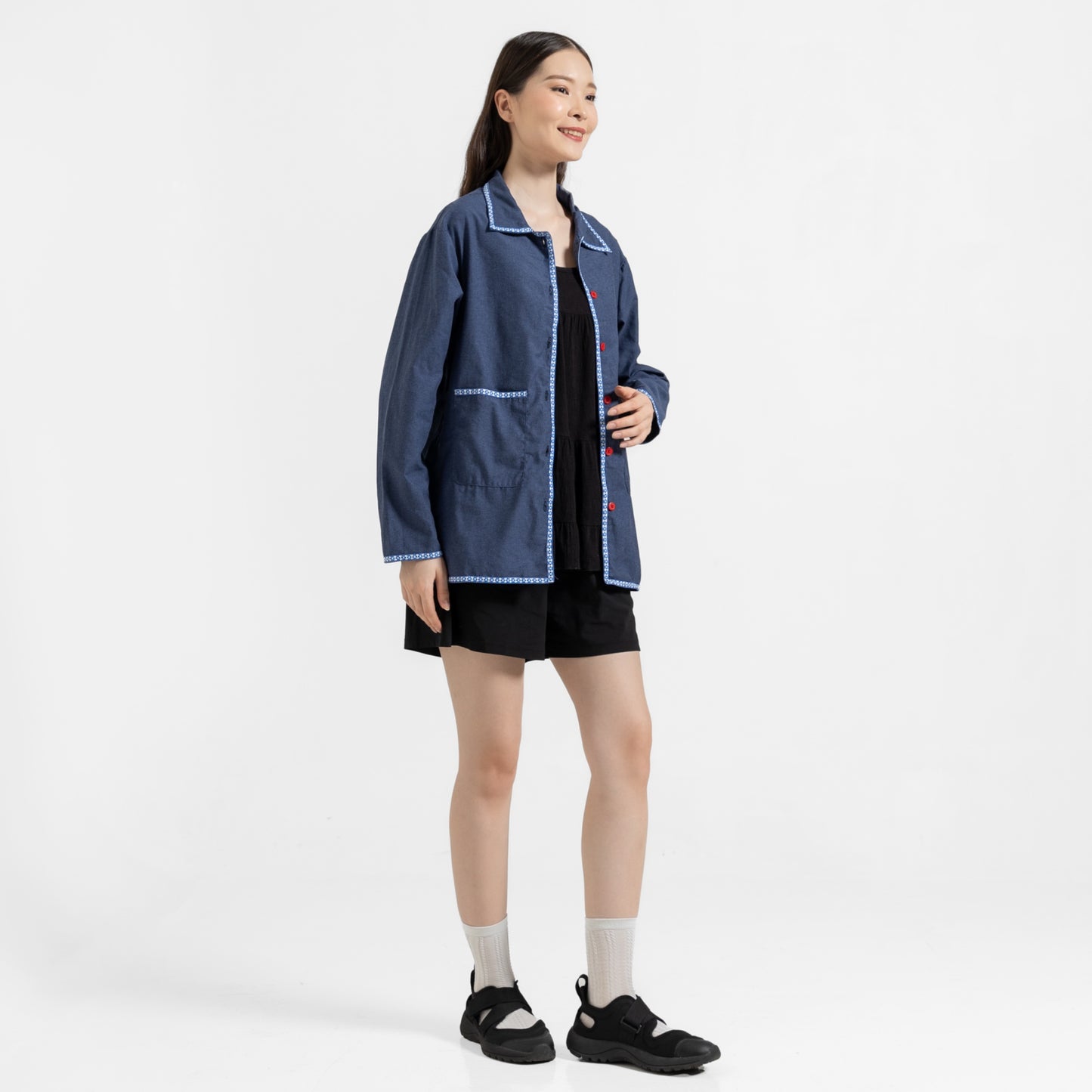 Ivy Cotton Jacket Blue