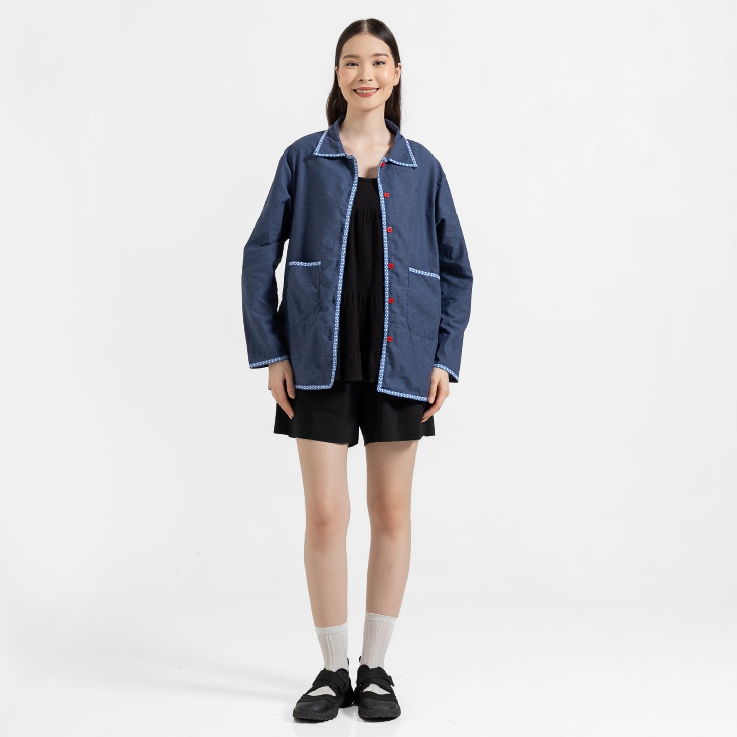 Ivy Cotton Jacket Blue