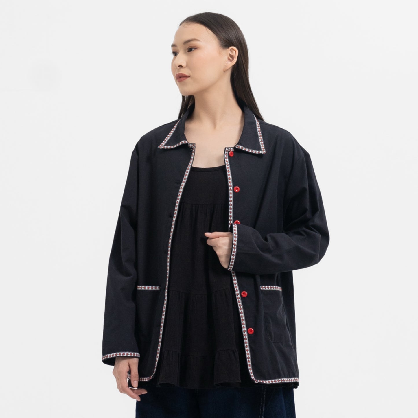 Ivy Cotton Jacket Black