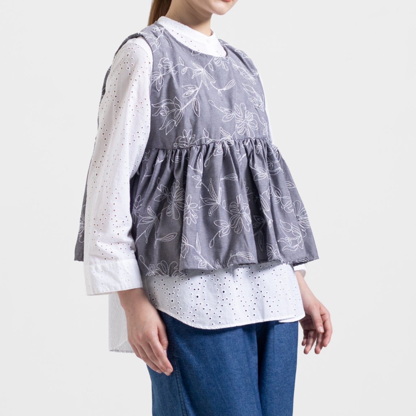 Colette Embro Vest Grey