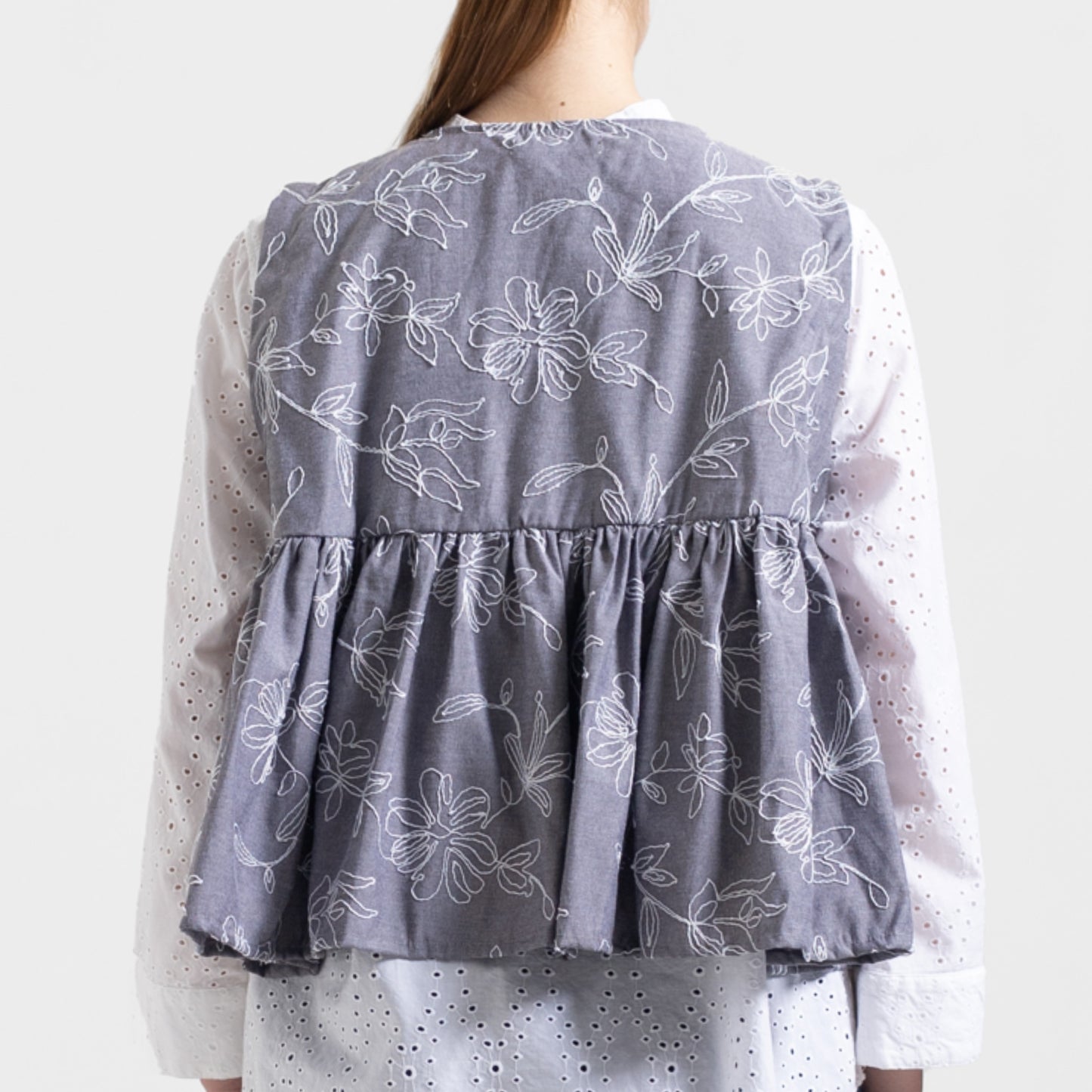Colette Embro Vest Grey