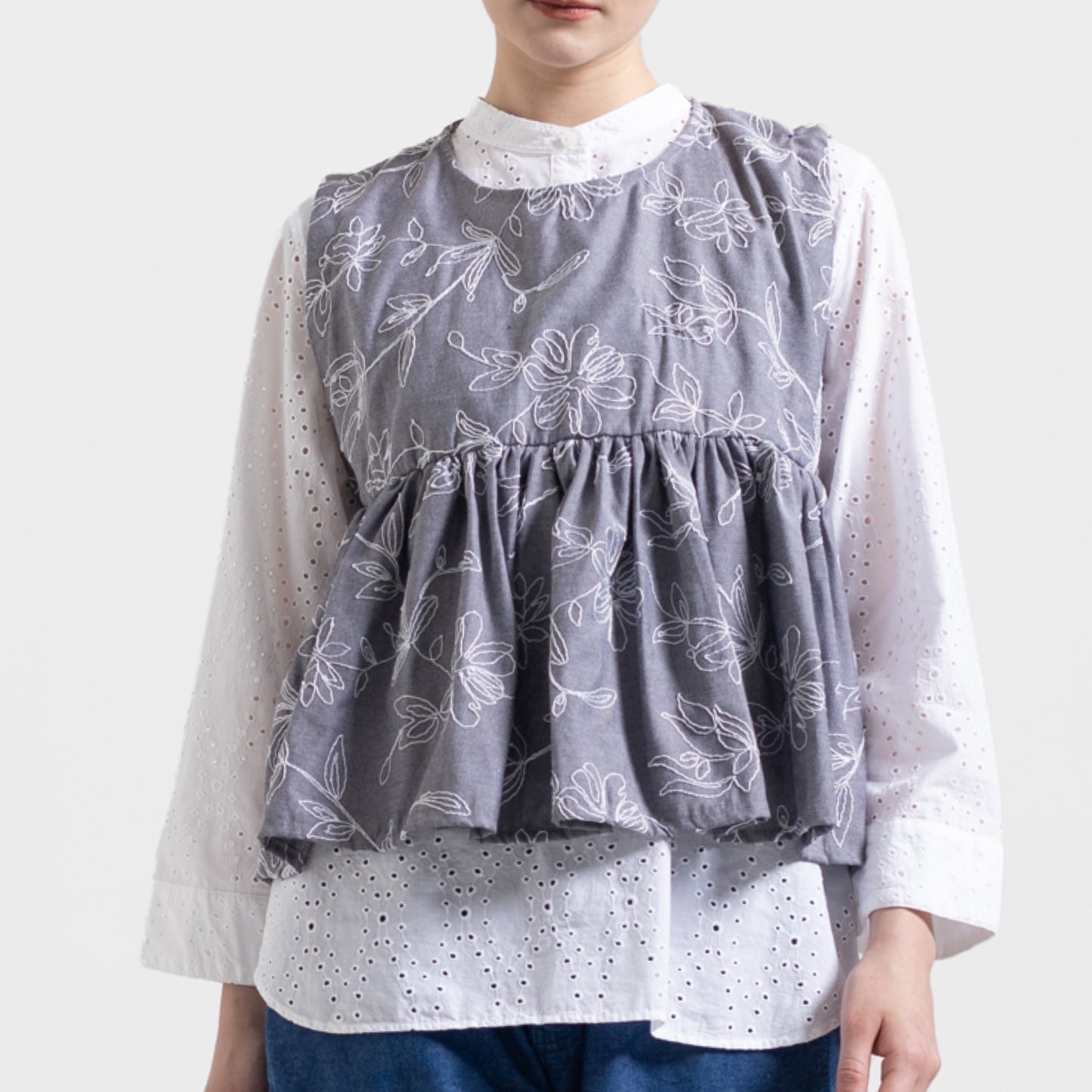 Colette Embro Vest Grey