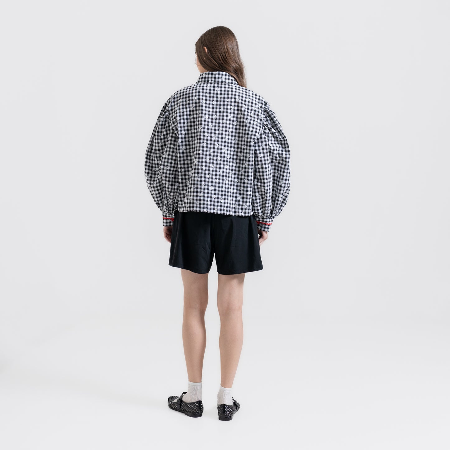 Fleur Puff Shirt Black