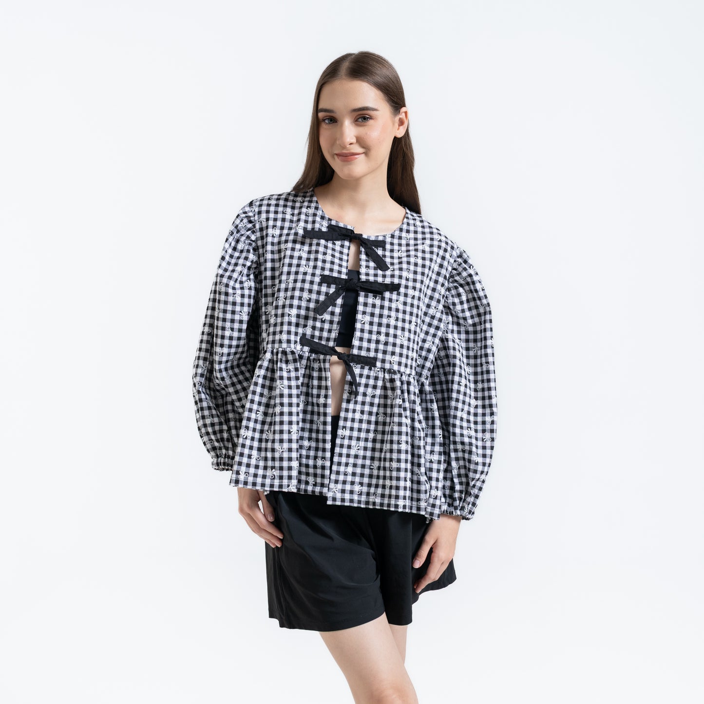 Puff Blouse Black