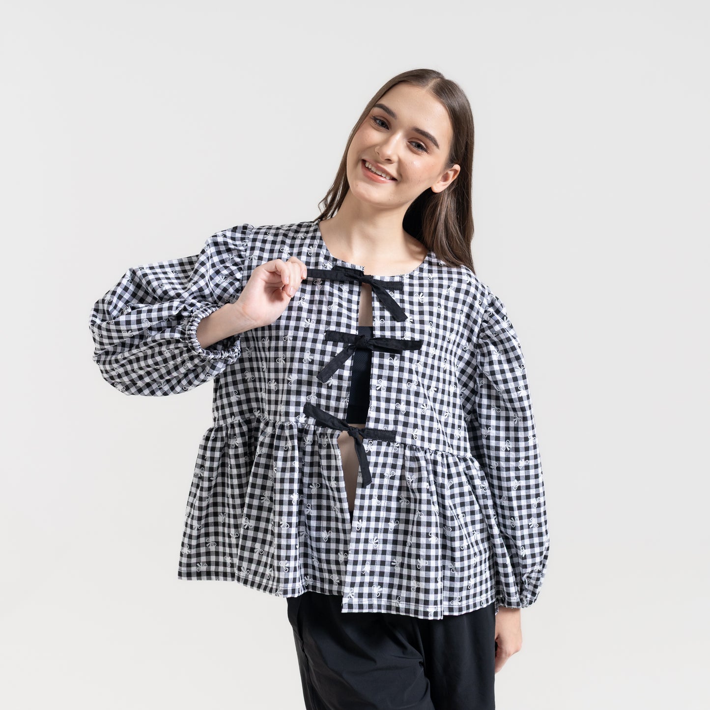 Puff Blouse Black