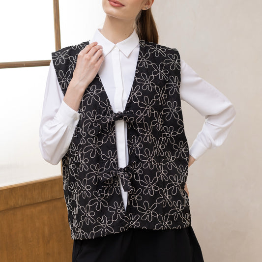 Fleur Vest Black