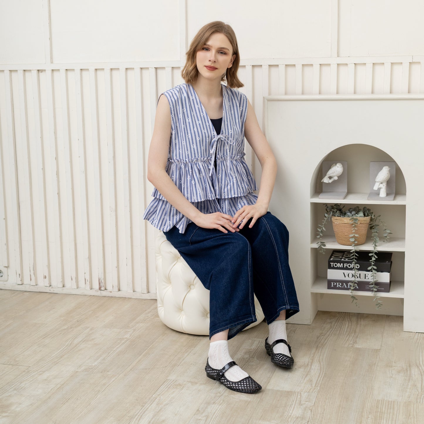 Marie Stripes Dark Blue