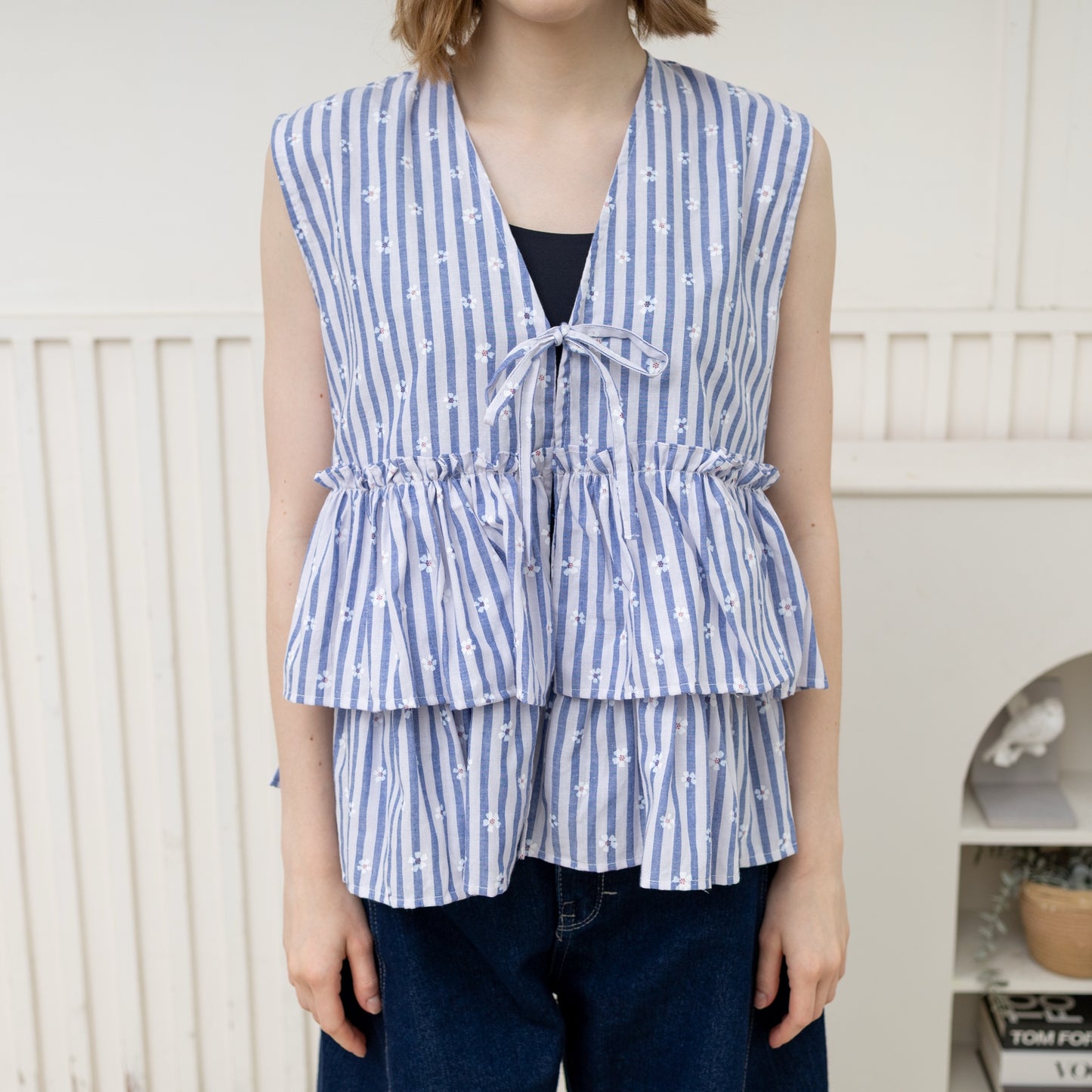 Marie Stripes Dark Blue