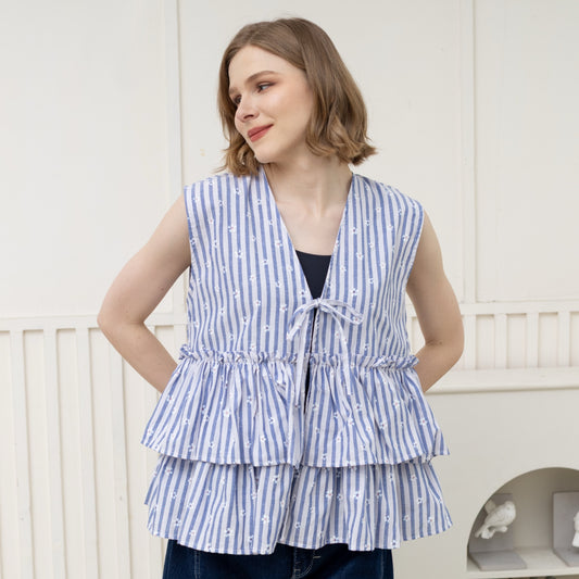 Marie Stripes Dark Blue