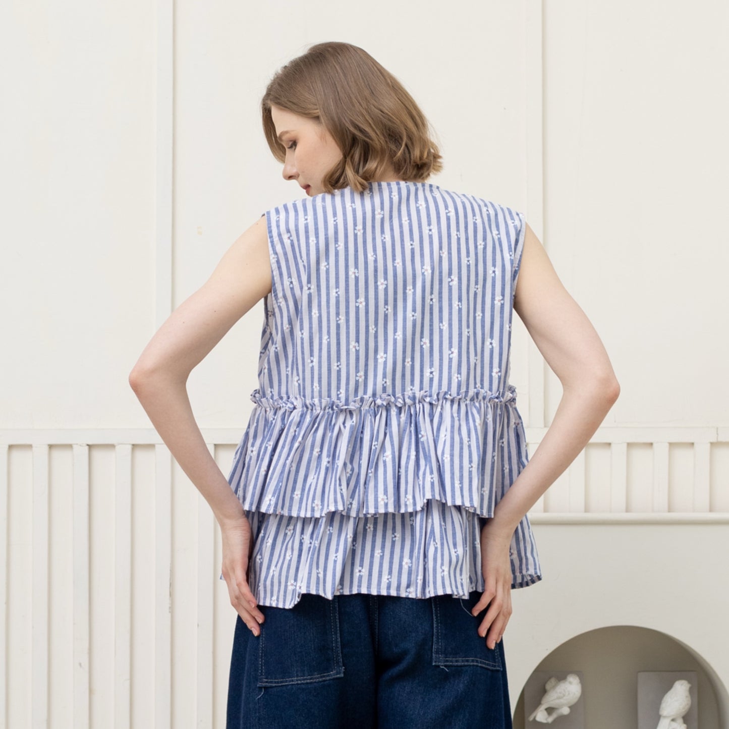Marie Stripes Dark Blue