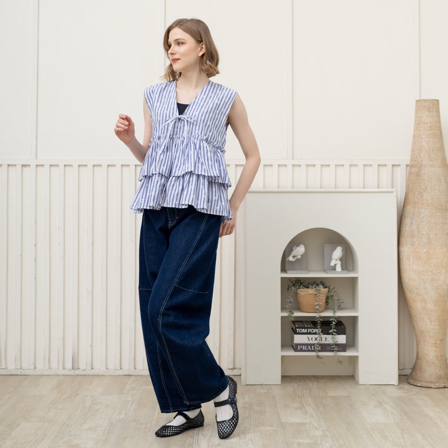Marie Stripes Dark Blue