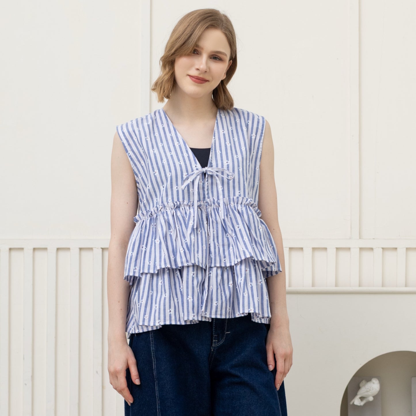 Marie Stripes Dark Blue