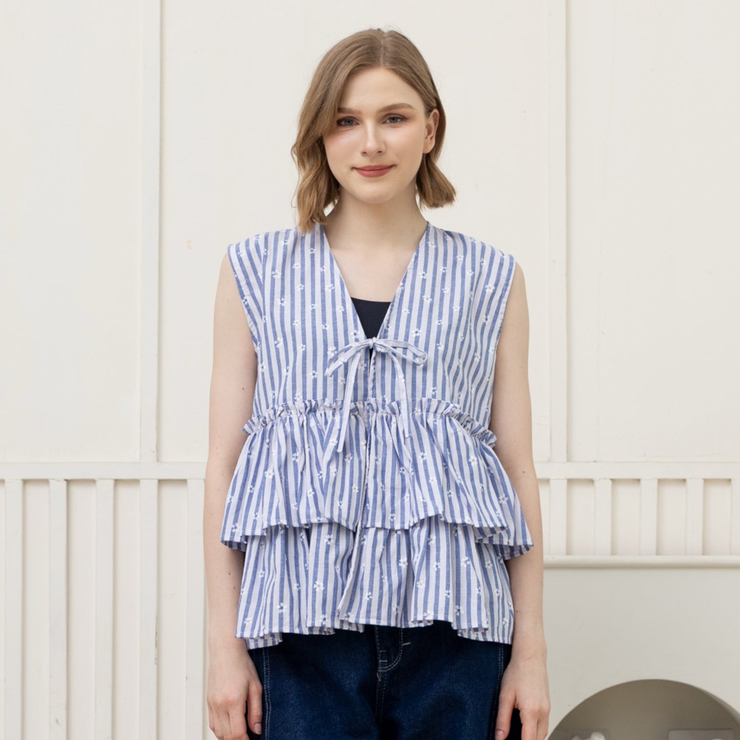 Marie Stripes Dark Blue