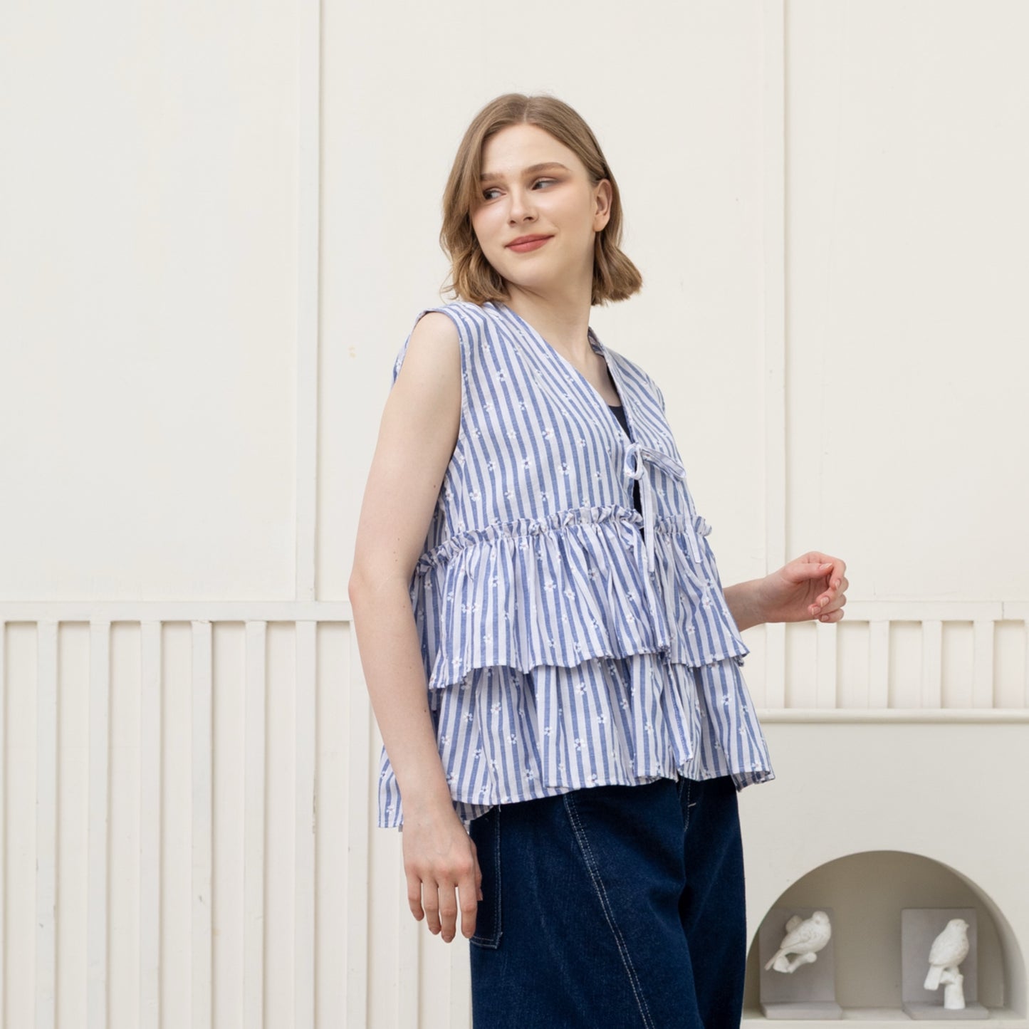 Marie Stripes Dark Blue