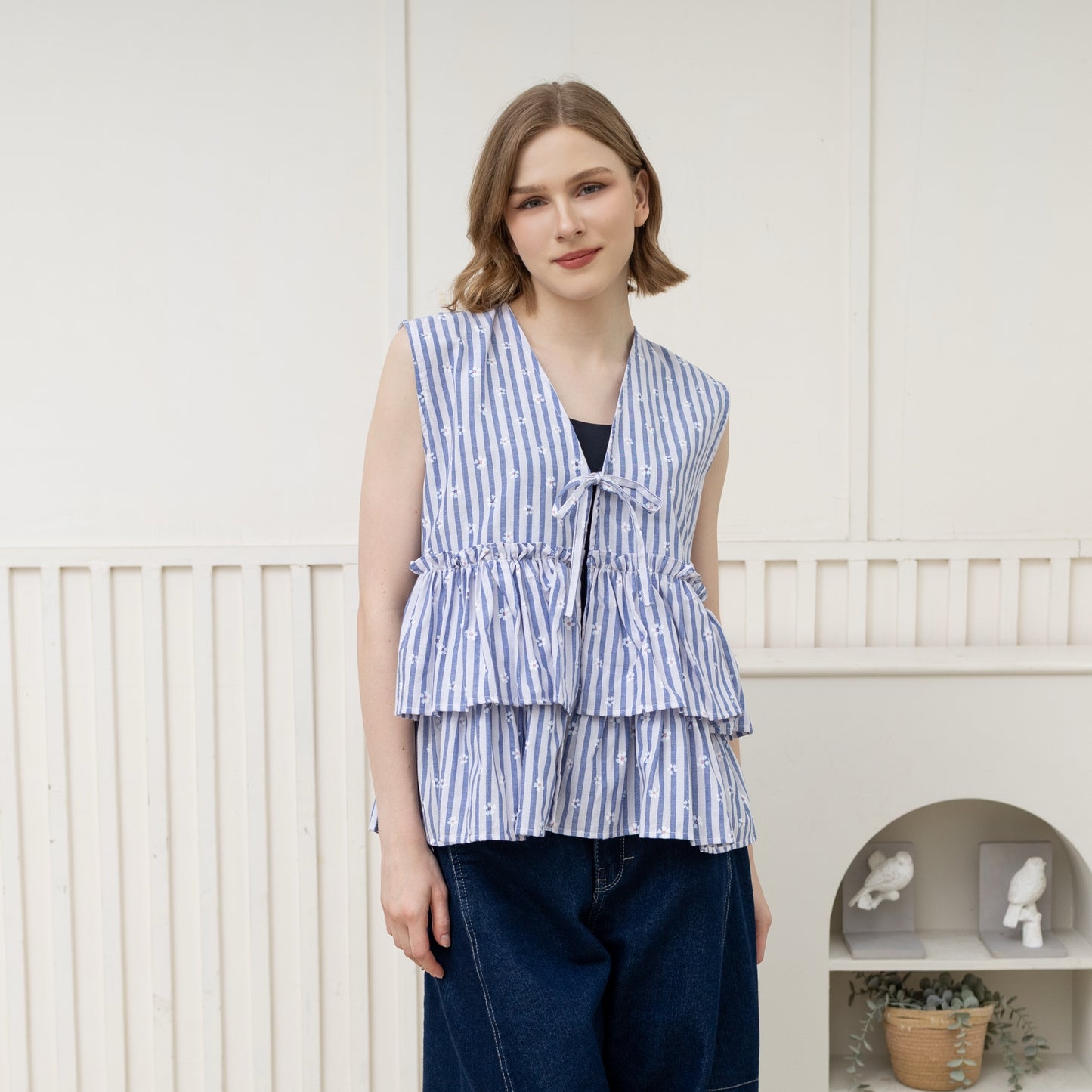 Marie Stripes Dark Blue