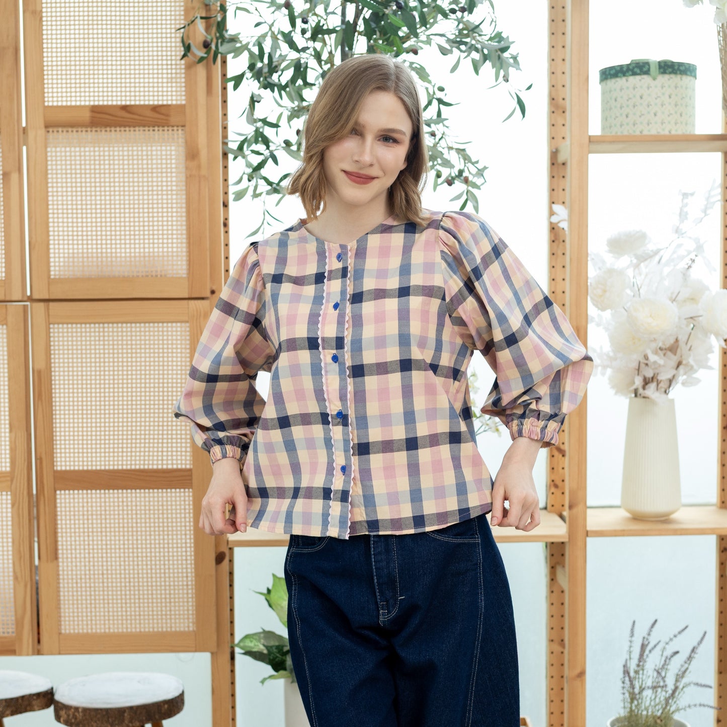 Daria Plaid Pink