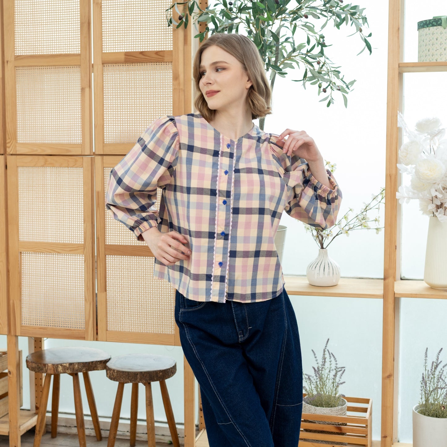 Daria Plaid Pink