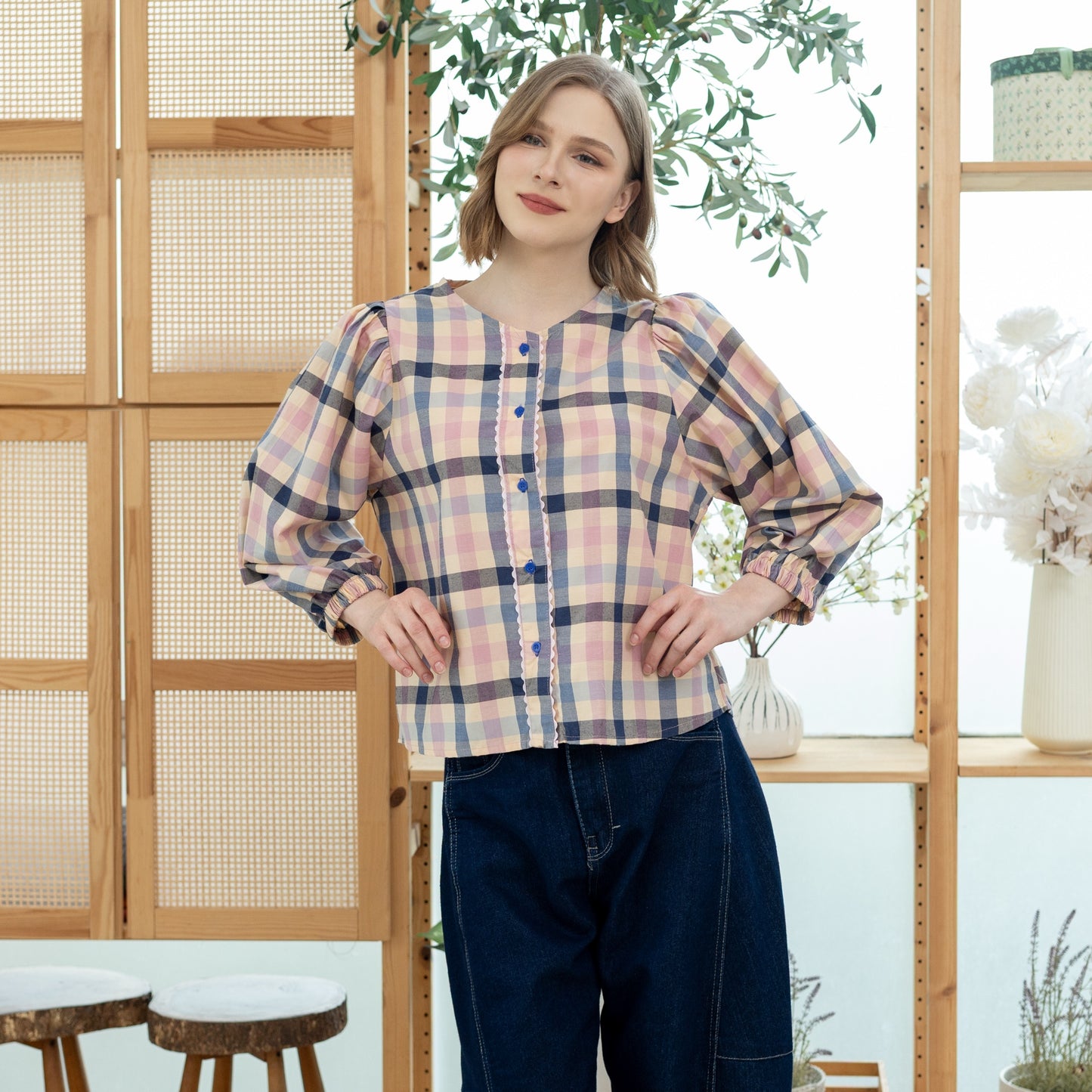 Daria Plaid Pink